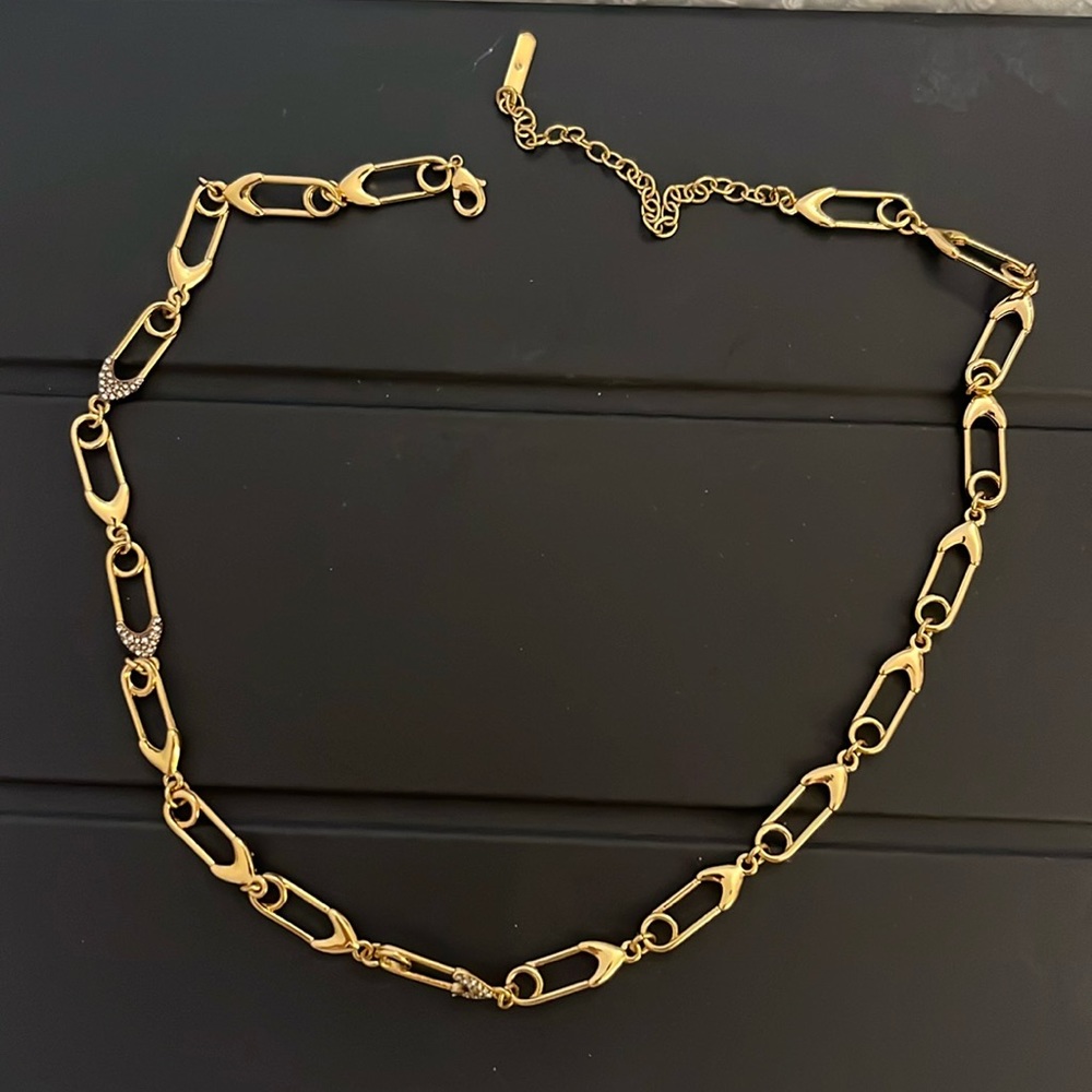 Stella & Dot safety pin adjustable length necklace